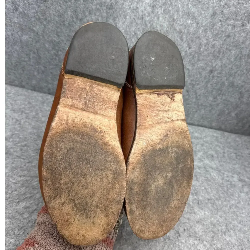 Johnston & Murphy Brown Woven Leather Tassel Slip On Casual Loafer Men 9.5